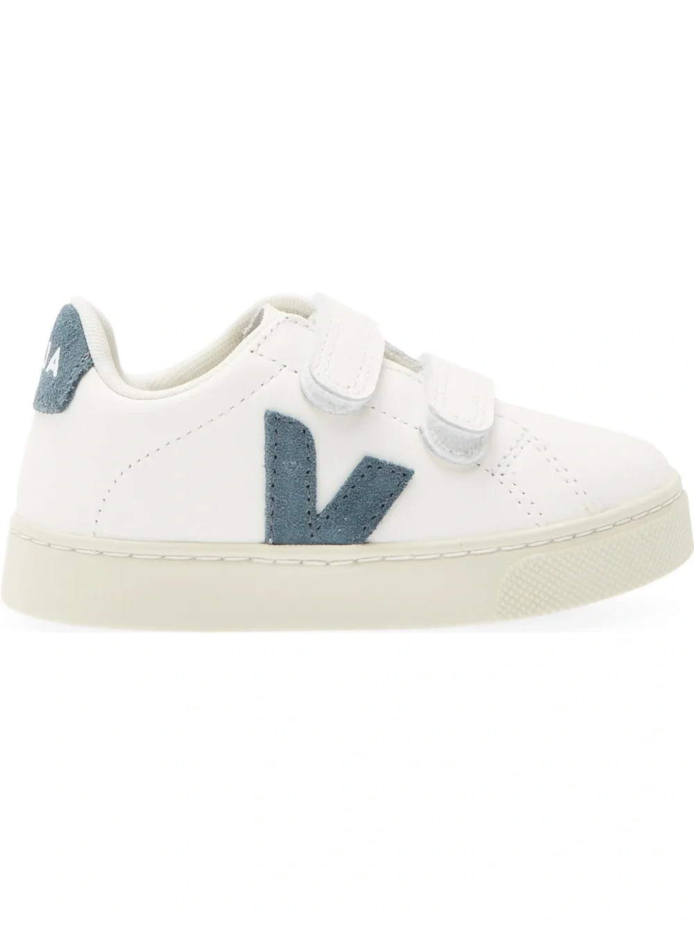 NWOT Veja Kids White Sneakers with Blue V Logo